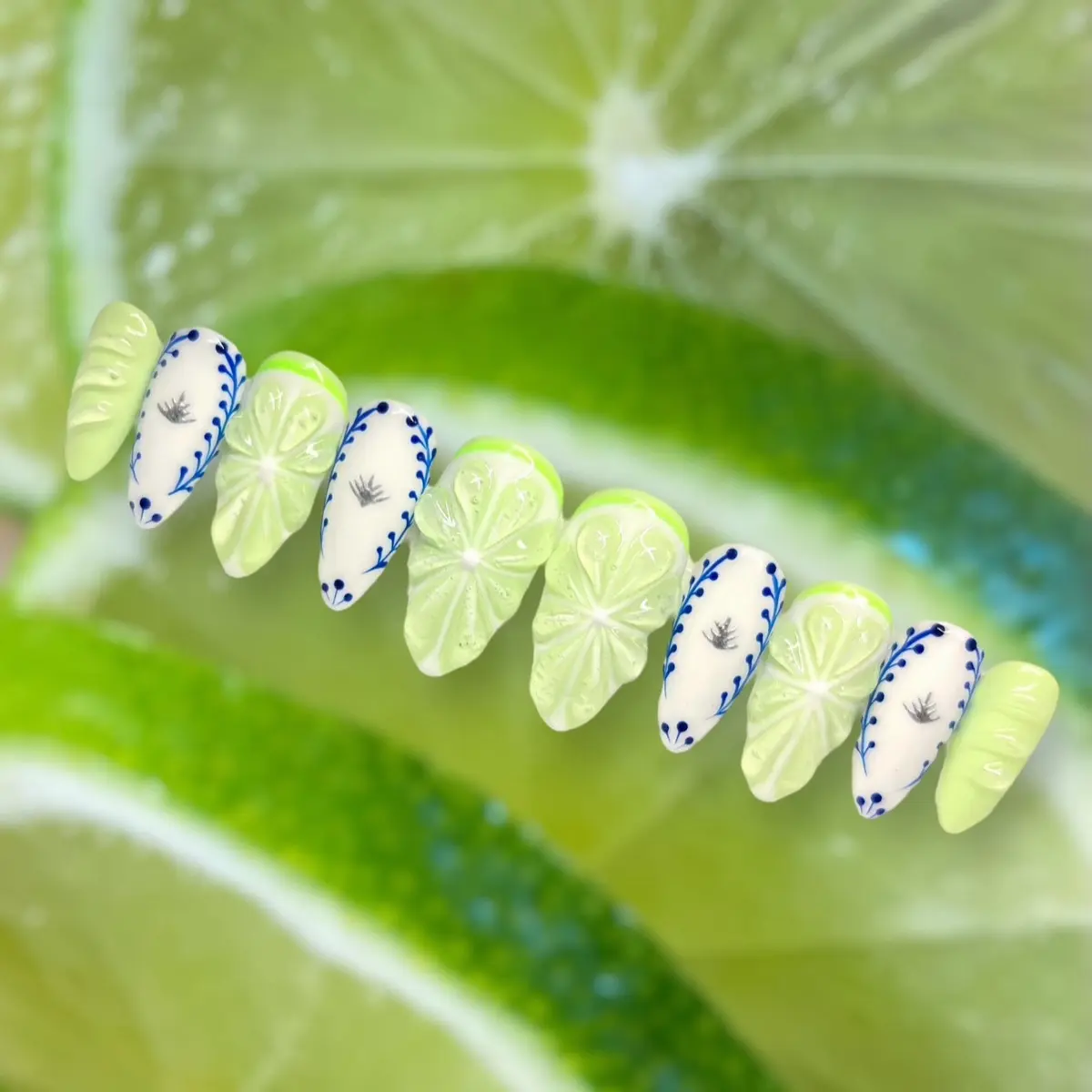 Press On Nails Tequila Lime