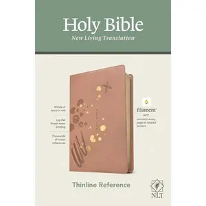 NLT Thinline Reference Bible, Filament Enabled Edition (Red Letter, Leatherlike, Pink) by Tyndale