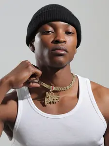 Elegant Zirconia Pendant Necklace, Heart-Shaped No Love Design, Unisex Jewelry Gift, Perfect for Daily Wear & Special Occasions