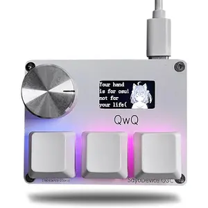 SayoDevice OSU O3C Rapid Trigger Hall Switches  Linear Switches Keyboard with Knob and Screen,Copy Paste,Shotcut,Macro Hotswap Mini Keypad.