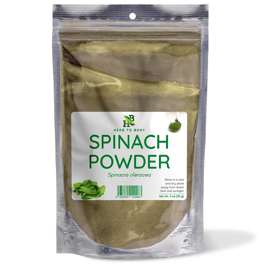 Spinach Powder - 4 oz (113 G) | All-Natural Seasoning for Cooking & Baking, Seasonings | Herb To Body