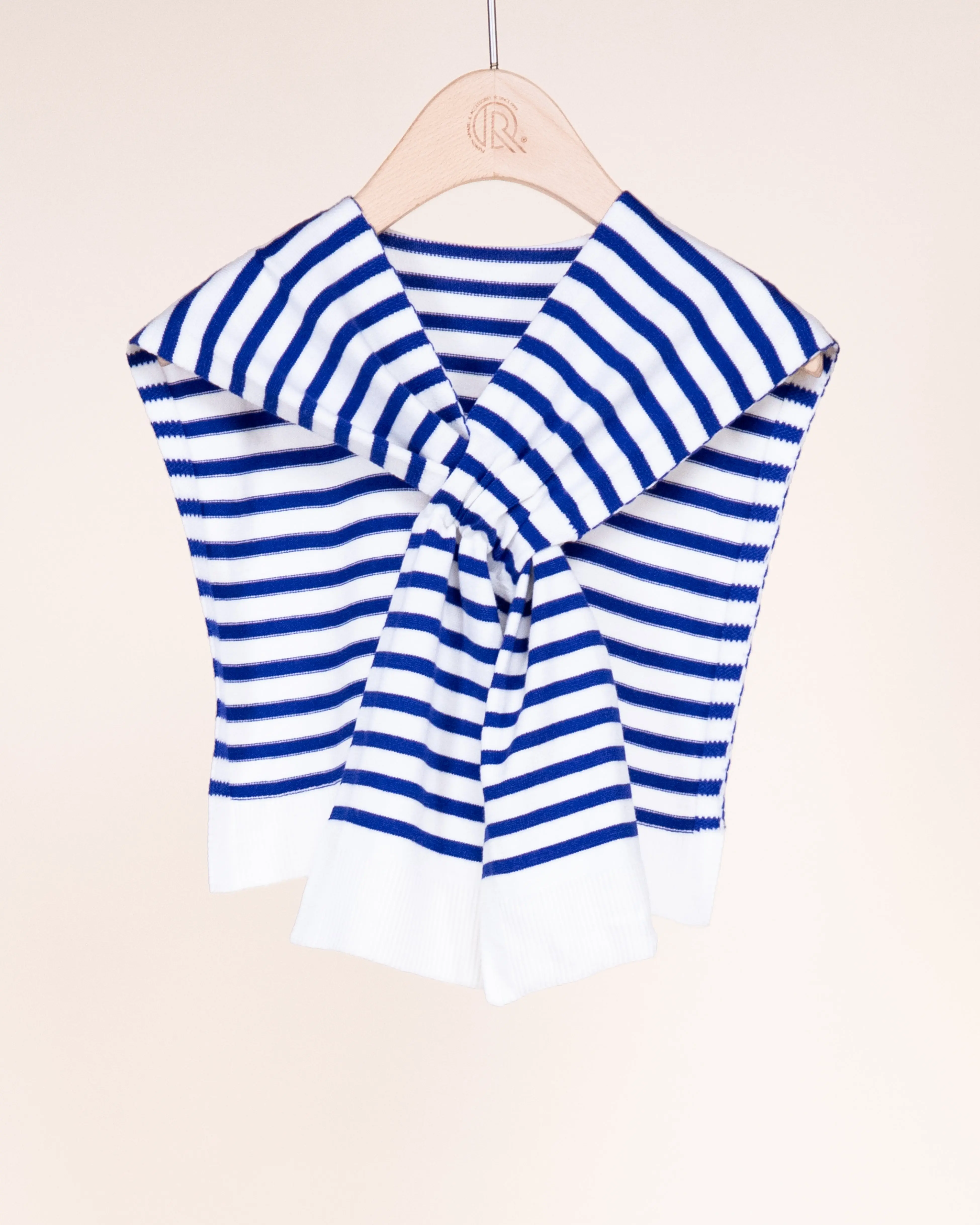Striped Preppy Mock Sweater Wrap - BLUE (Pack of 6)