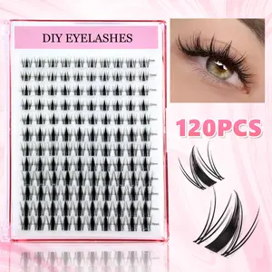 Fairy eyelash cluster, C-shaped curling DIY eyelash extension set, mixed length, suitable for all eye types, soft and comfortable, suitable for novice homemade household extension, suitable for daily dating, holiday gifts for friends, false eyelashes