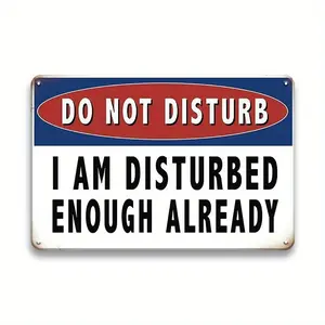 Do Not Disturb Warning Tin Signs, Metal Plaque Wall Art Decor, Yard Decor, Home Decor, Bar Decor, Cafe Decor, Garage Decor, Wall Decor