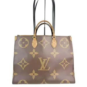 Pre-owned Louis Vuitton Leather Tote Bags GM OnTheGo Reverse Monogram Canvas Tote Bag