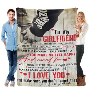 To My Girlfriend You're The Last Thing I Want To Lose Cozy Flannel Blanket - Romantic Boyfriend Soft Throw - Super Soft Plush Gifts for Devoted Girlfriend