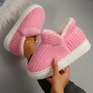 Slippers for Womens Warm Memory Foam Anti-Slip House Shoes Comfortable Cotton Slippers Home Bedroom Shoes Indoor & Outdoor