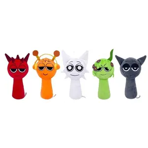Sprunki Plush Set All Characters Incredibox Soft Stuffed Dolls, Horror Game Merch, Cute Collectible Birthday Christmas Gift for Kids & Game Fans