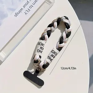 This Minimalist Two-Tone Hanging Accessory Is Suitable for Phone Cases And Comes with a Universal Strap for Outdoor Use, Making It a Portable Short Pendant