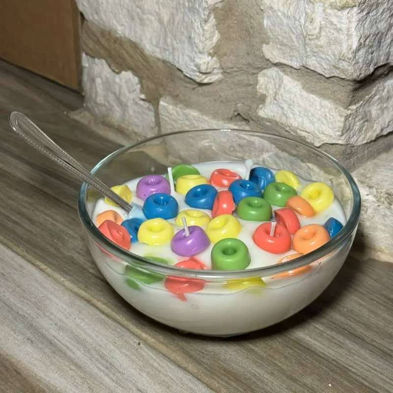 Bowl of cereal candle