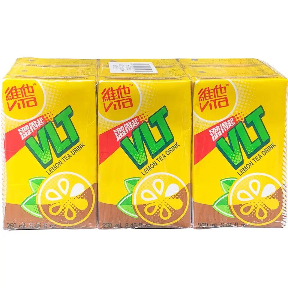 VITA Lemon Tea Drink 6-Pack Bold Beverage - Made with Water, Cane Sugar, Concentrated Lemon Juice, Natural Tea Extracts, Citric Acid, Ascorbic Acid, Sodium Citrate, Ascorbyl Palmitate, Antioxidants, Flavor