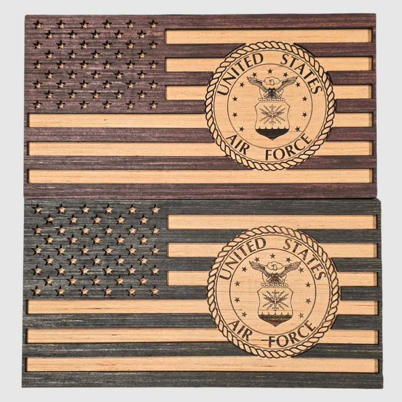 United States Air Force Wooden Flag – Handcrafted Tribute