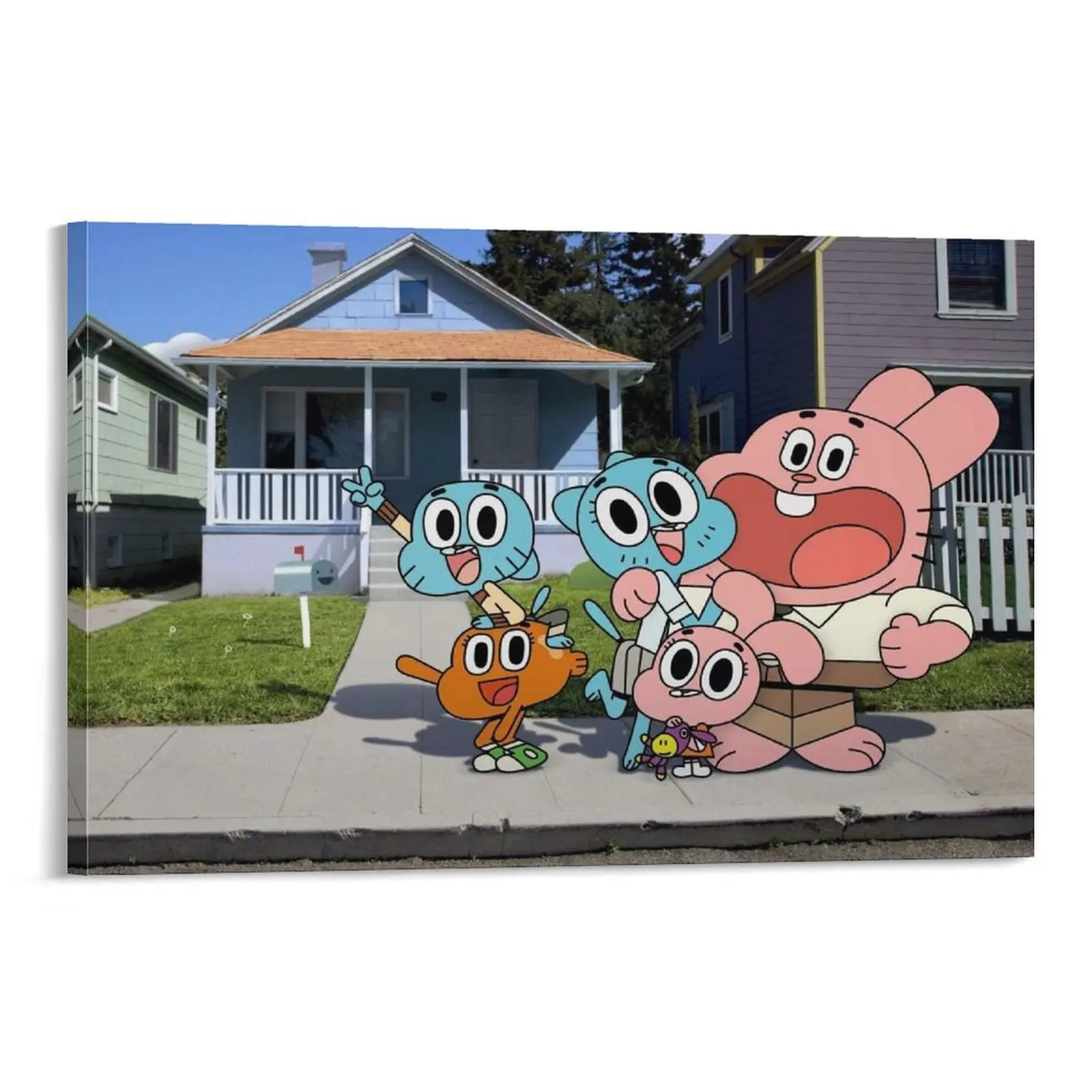 The Amazing World of Gumball 11-Piece Poster Canvas Wall Painting, Print & Decoration for Bedroom, Bar Decor & Gift (Home Supplies)