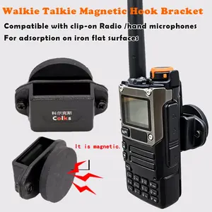 Magnetic Walkie Talkie Holder, Universal Hook Mount for Hand Radio, Handheld Walkie Talkie, Mobile Radio Microphone, Magnetic Radio Bracket,Two-way radio accessories