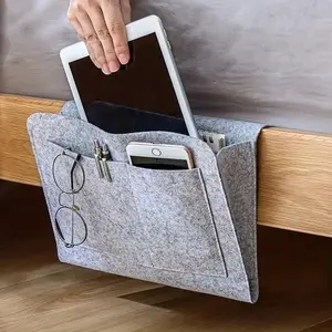 Bedside Hanging Storage Bag, Phone Remote Napkin Storage Box, Bedside Book Bag, Home Essentials Organizer, Multi-Purpose Household Item, Space Saving Bags, Room Organization Products, Bedroom Storage Organizer