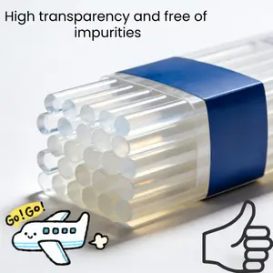 60pcs High-Strength Crystal Rods, 7mm X 200mm, Suitable for Most Glue Guns, Quick Cure, Smooth Application, DIY Crafts, Home Repair