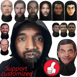 2026 NEW Interesting 3D Printed Funny Full Face Mask Celebrity Realistic Face Mask Party Cosplay Props Halloween