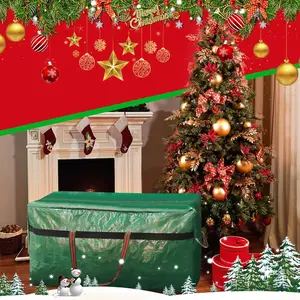 Large Christmas Tree Storage Bag for 9 Foot Tree Big Christmas Tree Bag 8FT/9FT with 4 Reinforce Handles Wide-Mouthed Green