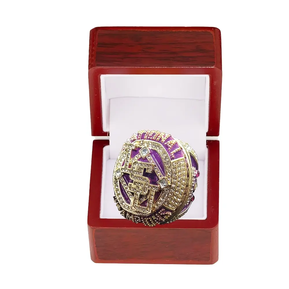 Men's Championship Ring, 2025 College Baseball Replica in Substantial Alloy for Fans & Collectors, Includes Gift Box, Men's Jewelry, Rings