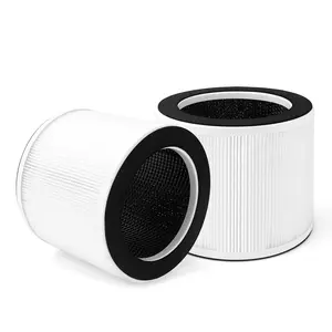 HY1800(S) Air Purifier Replacement Filter with 3-Stage Filtration System, H13 True HEPA Filter Replacement, White HEPA Filter