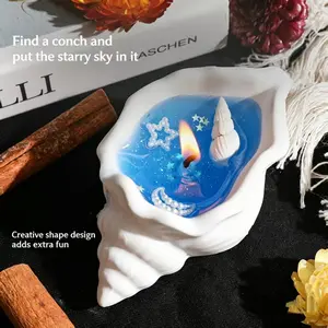 Ocean Wind Conch Scented Candle Handmade Jelly Wax Candle Creative Gift Atmosphere Decorative Craft Souvenir
