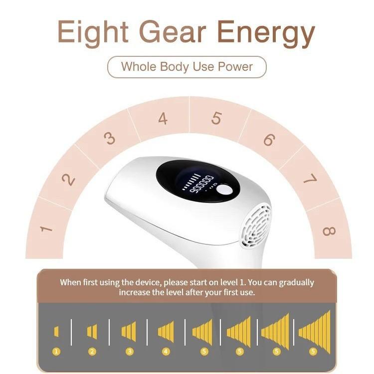 IPL Hair Removal Device, Face, Armpit, Bikini Area, Arms, Legs And Back, Unisex Beauty Equipment Ice Cooling 900000 Flashes Christmas, Valentine's Day And New Year Gifts