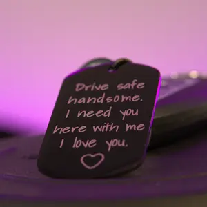 Drive Safe Handsome. I Need You Here with Me Keychain