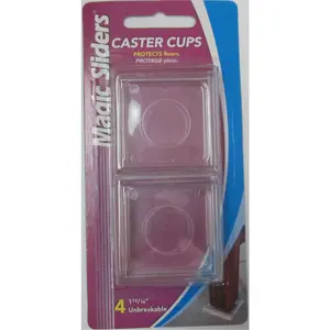212 MAIN Magic Sliders Square Shape Hardware - 1.81x1.81 in. Plastic Protective Pads, 4-Pack and 6-Pack Options for Sailing Water Sports