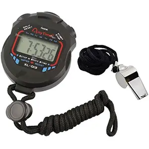 and Referee Digital Stopwatch Timer/W Bonus Stainless Steel Whistle with Lanyard and Referee Digital Stopwatch Timer/W Bonus Stainless Steel Whistle with Lanyard