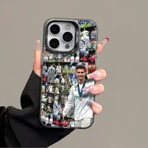 Ronaldo Casing For iphone 17 16 15 14 13 12 11 X XS SE23 PRO PLUS MAX 2020 2022 Gift Shockproof Protection Anti-Drop Protective Protector Phone Cases Shell Cover Cellphone Smartphone Black Football
