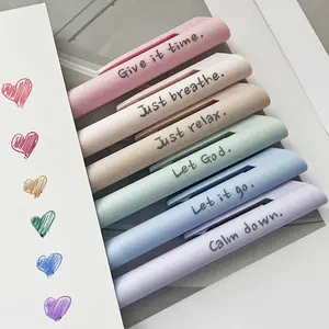 Morandi Aesthetic Gel Ink Pen, 6 Counts Colored Gel Ink Pen, Soft Touch Smooth Writing Pen for Journaling School & Office Supplies