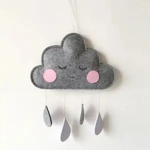 Cloud Raindrop Pendant Baby Kids Room Hanging Wall Decoration