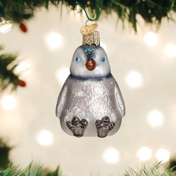 Sitting Penguin Chick Decor Ornament, Festive Home Party Decoration Supply
