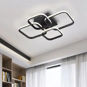 Modern LED Ceiling Light, Hard Wired Simple Line Design, Suitable for Bedroom Living Room Dining Room Study
