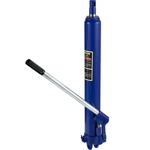 Hydraulic Long Ram Jack, 8 Tons/17363 lbs Capacity, with Single Piston Pump and Clevis Base, Manual Cherry Picker with Handle, for Garage/Shop Cranes, Engine Lift Hoist, Blue