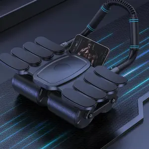 Automatic Rebound Abdominal Wheel Roller, 4 Wheel Design Abs Roller with Elbow Support  Anti Slip Kneeling Pad, Ab Wheel for Home Gym,At Home Gym Equipment