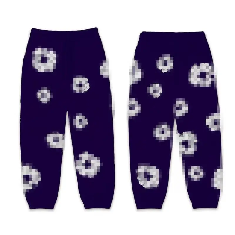 Purple blue pants (white floral wreath)
