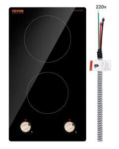 VEVOR 3500W 2 Burner Induction Cooktop Electric Countertop Burner Knob Control