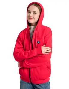 ANTARCTICA GEAR Heated Hoodie Sweater for Men Women, with 12V 150000mAh Battery Pack Fit Zip Hood Heat Sweatshirt Winter Jacket