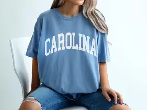 Carolina Comfort Colors & Gildan Tshirt Vintage Aesthetic Garment Dyed Game Day Tee Carolina Fan Unisex Carolina Shirt Tailgate Carolina Tshirt