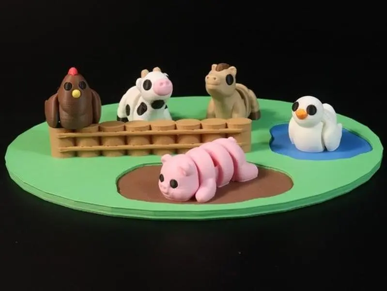 MrSpinner Adventure Minis - Farm (3d-printed mini fidget animals)