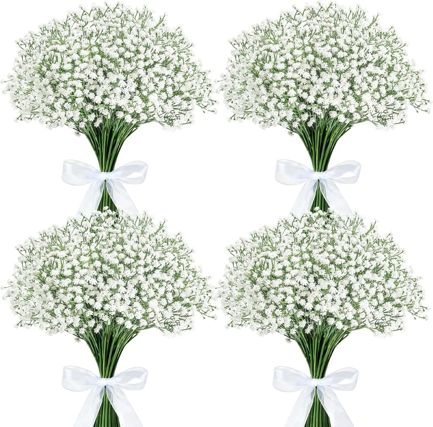 Der Rose 24-Piece Decorative Gypsophila Flowers Pack - Real-Touch Silk Natural Look Fake Plant Stems, Floral Decor for DIY Projects, Wedding Table Centerpieces & Home Supplies