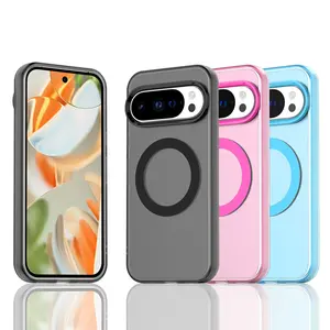 Candy-colored strong anti-drop and anti-fingerprint Magnetic Shockproof Phone Case Cover for Google Pixel 8 9 10 8A 9A Pro XL