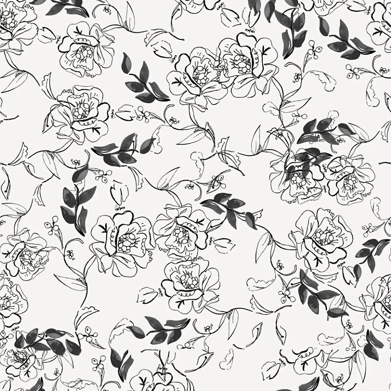 Vintage Rose Pattern Wallpaper Roll, Waterproof Self Adhesive Wall Paper, Easy Peel and Stick, Home Decor, Living Room Bedroom, Vintage Floral Wallpaper
