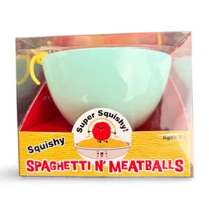 Super Squishy Spagetti N' Meatballs in a bowl