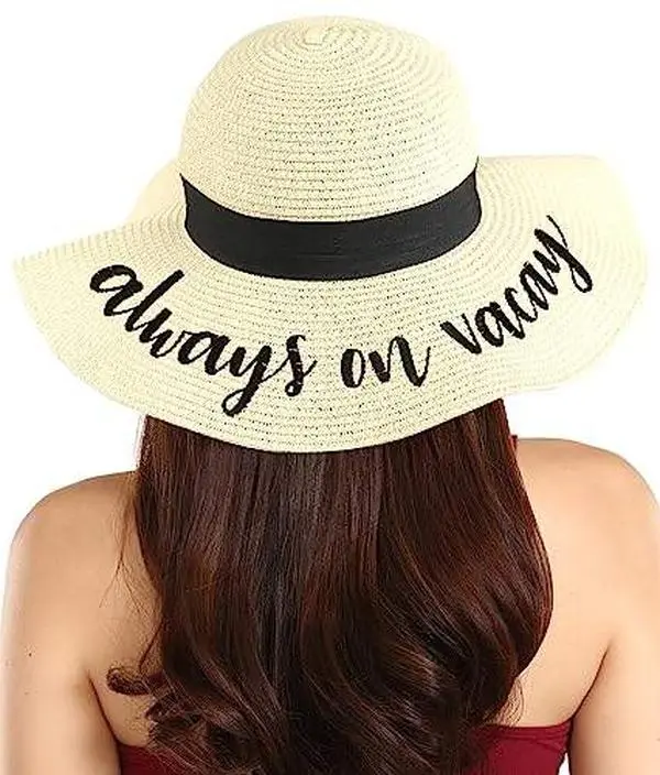 Brook + Bay Embroidered Summer Hats for Bachelorette Party - Floppy Sun Hats for Bridal Shower - Women Beach & Vacation Hat