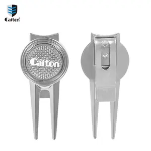 Caiton 1pc Golf Divot Repair Tool | High-quality zinc alloy material, strong magnetic design, rust-proof and durable, compact and lightweight, suitable for both men and women, portable pocket tool, stylish design, Golf Accessory, perfect gift choice.