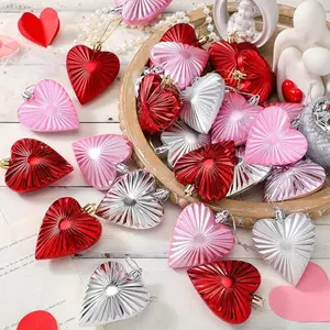 32pcs Valentine's Day heart garland pendant, heart-shaped hanging tree decoration, suitable for Valentine's Day, wedding parties, anniversary events, etc. (available in matte and glossy finishes)