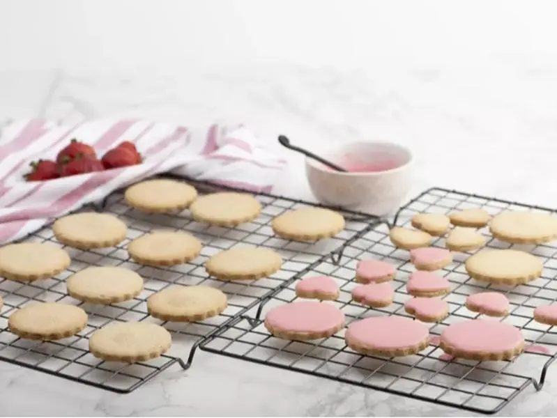 2 Pack Nonstick Cooling Racks for Baking, Wire Cookie Cooling Rack, Oven Safe Baking Rack 16" x 10.3"