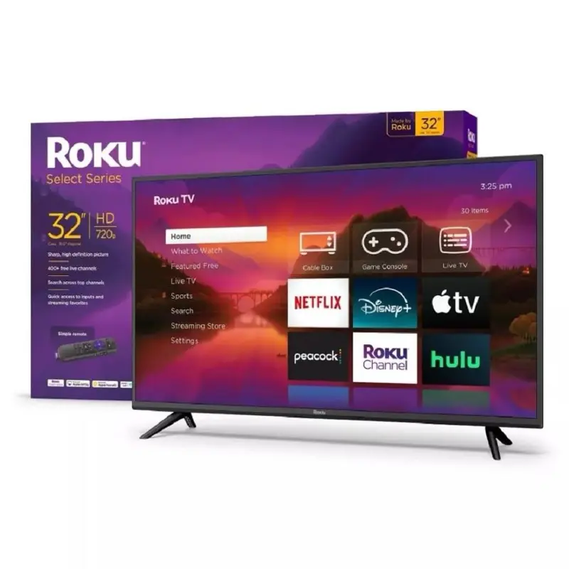 Roku 32 Inch Select Series Smart TV with HD 720p Resolution and Streaming Apps like Netflix Disney Plus and Apple TV